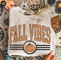 Fall Vibes PNG, Pumpkin Season Png, Varsity Design, Sublimation Design, Fall Sublimation, Pumpkin Png, Retro Fall Png, Digital Png