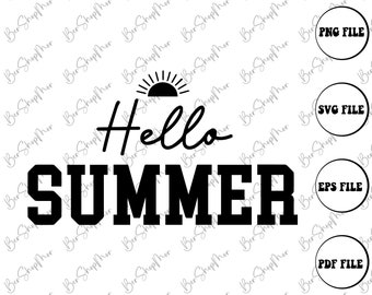 Hola Verano Svg Png Descarga Digital