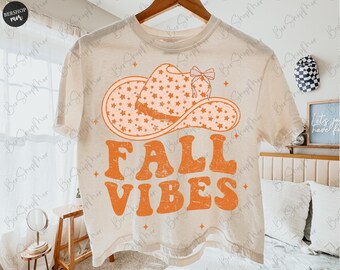 Fall Vibes western png, Pumpkin Coquette png, herfstontwerp, sublimatieontwerp, herfstshirt png, westerse png, retro herfst png, digitaal png