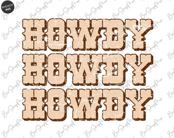 Howdy Png, Howdy Sublimacja, Howdy Western Clipart, Natychmiastowe Pobieranie Cyfrowe