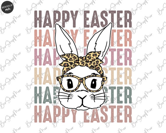 Happy Easter Bunny PNG, Leopard Easter Sublimation, Easter Bunny Png, Leopard Easter Bunny Glasses, Easter Sublimation Digital Download