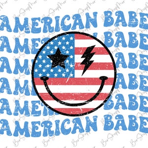 American Babe Png, 4th of July Png, Retro Png, American Patriotic Png, USA Png, America Png, Sublimation Design Download