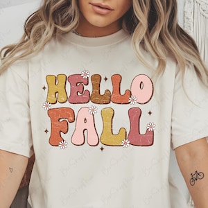 Hello Fall Leopard PNG, Fall, Pumpkin Season, Sublimation Design Downloads, Retro Fall PNG, Autumn Hello Fall Vibes, Thanksgiving Cut Files