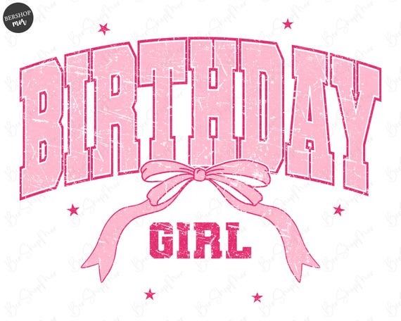 Coquette Girl Birthday PNG, Summer Birthday Shirt Design, Birthday Sublimation PNG, Retro Birthday PNG, Cute Girl Party Png, Digital File