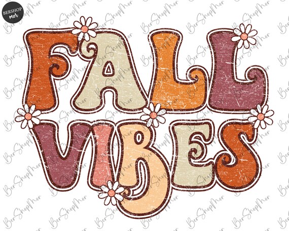 Fall Vibes PNG, Fall Groovy Design, Halloween PNG, Retro Fall Png, vintage, Pumpkin Season,Sublimation Design, Instant Download