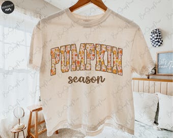 Floral Pumpkin Season png, Girly Pumpkin Design, Trendy Varsity Fall png, Autumn png, Coquette Fall png, Pumpkin Spice Png, Digital File