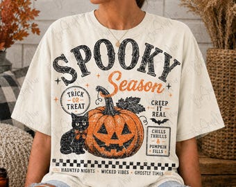 レトロなハロウィンシーズンのPNG画像、トレンディなハロウィンパンプキンの昇華プリント、ヴィンテージ風のハロウィン、秋の雰囲気、デジタルダウンロード