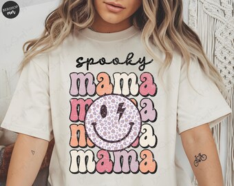 Spooky Mama Png, Halloween Design Png, Fall Png, Autumn Png, Halloween Png, Png for shirt, Retro Halloween Png