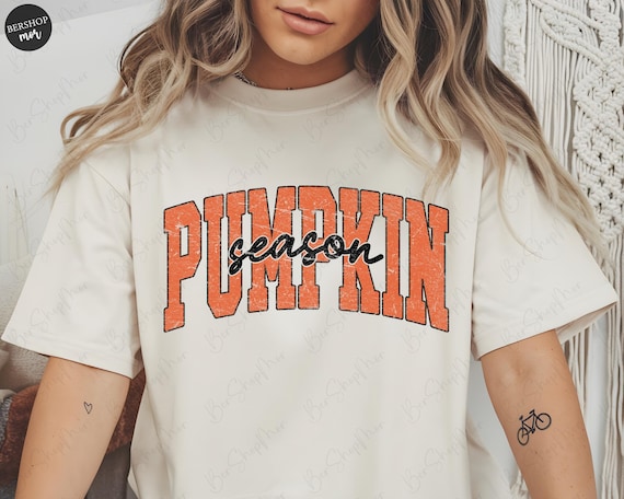 Pumpkin Season Png, Fall Vibes PNG, Fall PNG, Varsity Design, Retro Fall Png, Varsity Png, Pumpkin Season, Instant Download, Sublimation Png