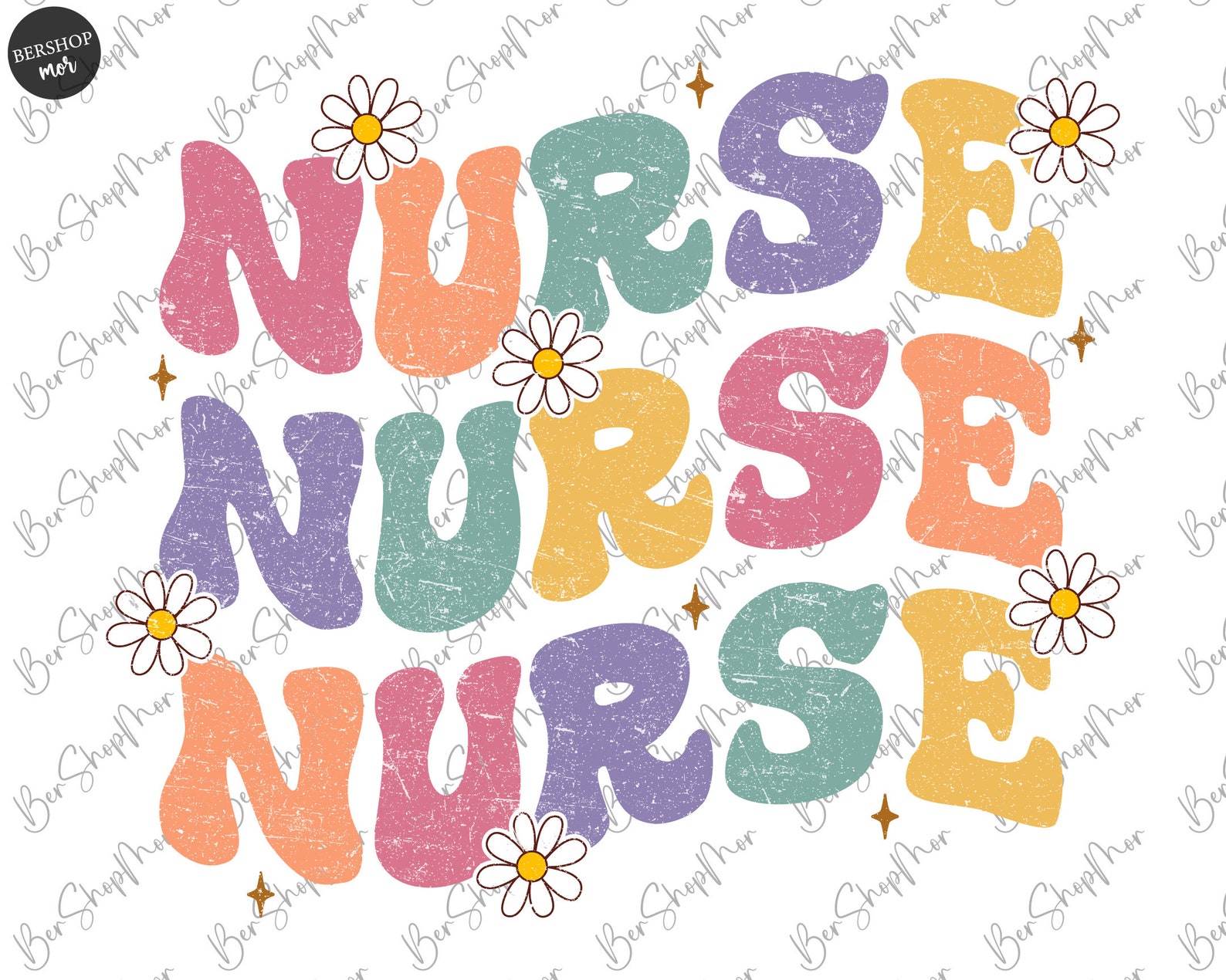 Groovy Nurse PNG, Retro Sublimation Digital Design, Nurse Shirt Png ...