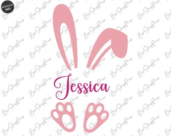 Easter Bunny SVG, bunny Name frame Svg, Bunny Split SVG, Bunny Face Svg, Bunny Feets and Ears Svg, Easter Bunnies For Cricut, Digital File
