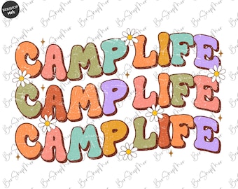 Groovy Camp Life  PNG Sublimation, Happy Camper, Retro Camping Shirt Design Png, Adventurer Png, Trendy Camp Hoodie Cut File