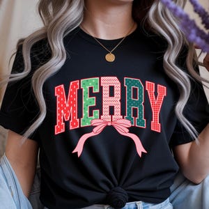 Merry Christmas Coquette Png, Merry Varsity Sublimation Design Downloads, Christmas Shirt Design, Digital Download
