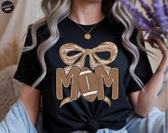 Mom Football PNG, Coquette Fotball PNG, Girly Football Design, Game Day Shirt PNG, Sublimation Faux Glitter, Mama Football, Game Day png