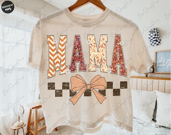Fall Mama PNG、Fall Mama Coquette Pumpkin、Checkered Fall Vibes PNG、Autumn Coquette、Coquette Mama 昇華ダウンロード、インスタントダウンロード
