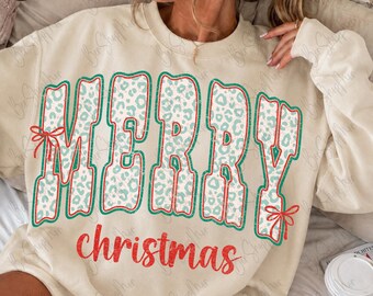メリーレオパードコケットPNG、クリスマスシャツデザイン、ホリデーレトロPNG、バーシティメリー、デジタルダウンロード
