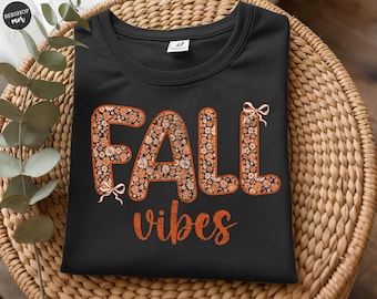Fall Vibes Floral Coquette, Pumpkin Season Png, Fall Sublimation, Preppy Fall Design, Girly Fall Shirt Png, Mama Fall Png, Digital PNG
