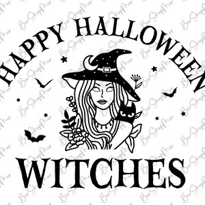 Fröhliche Halloween-Hexen-Svg, Halloween-Hexe-Shirt Png, gruselige Aufbügler-Svg, Herbst-Svg digitaler Download