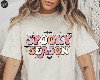 Temporada espeluznante PNG, Sublimación de Halloween PNG, Otoño PNG, Png para camiseta, Halloween retro PNG Diseño de sublimación de Halloween Descarga digital