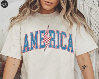 America Varsity Png, 4th of July Png, Retro Png, USA Png, American Patriotic Png, Varsity Png, Fourth of July T Shirt Design, Digital File