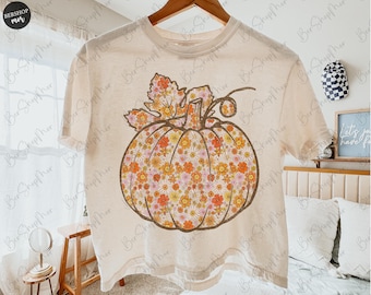 Floral Fall Pumpkin png, Girly Pumpkin Design, Trendy Fall png, Autumn png, Coquette Fall png, Pumpkin Spice Png, Digital File