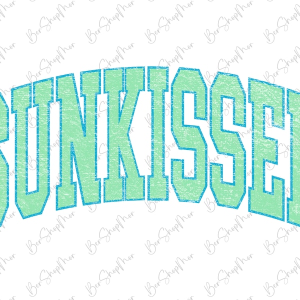 Sunkissed Varsity PNG, Summer PNG, Beach Life, Designs Downloads, Summer T Shirt Design, PNG, Sublimation Designs, Digital Download