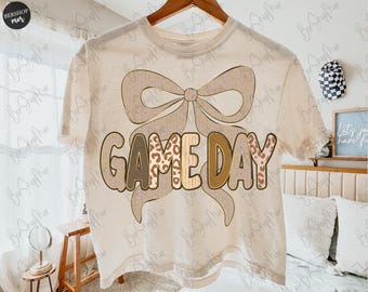 Game Day PNG, Coquette Fotball PNG, Girly Football Design, Game Day Shirt PNG, Sublimation Faux Glitter, Mama Football, Game Day Png File