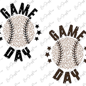 Download immediato di Leopard Game Day Baseball PNG, Download di sublimazione SVG di Leopard Baseball, Clipart di baseball, design digitale di Baseball Mom
