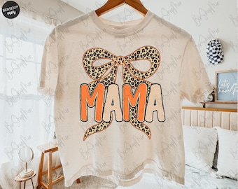 Preppy Fall Leopard Mama Png, Coquette Leopard Png, Fall Mama Shirt Png, Girly Fall Design Png, Autumn Png, Pumpkin Spice PNG