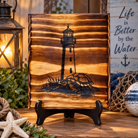 Lighthouse turtle plaque