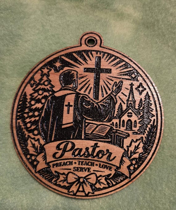 Pastor themed Christmas Ornament