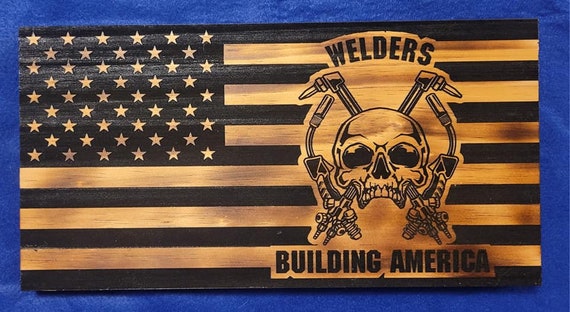 Welder Themed American Flag