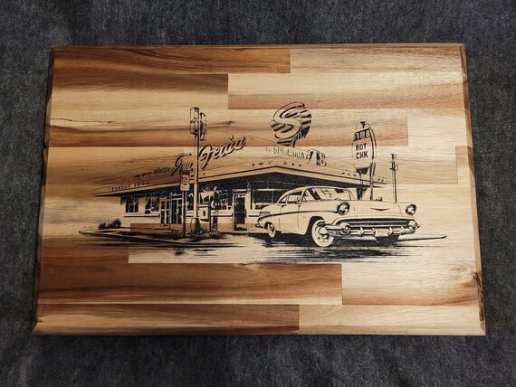 Drive in Themed Cutting Board