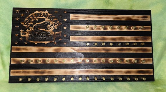 Don't Tread On Me bullet themed coin holder Flag