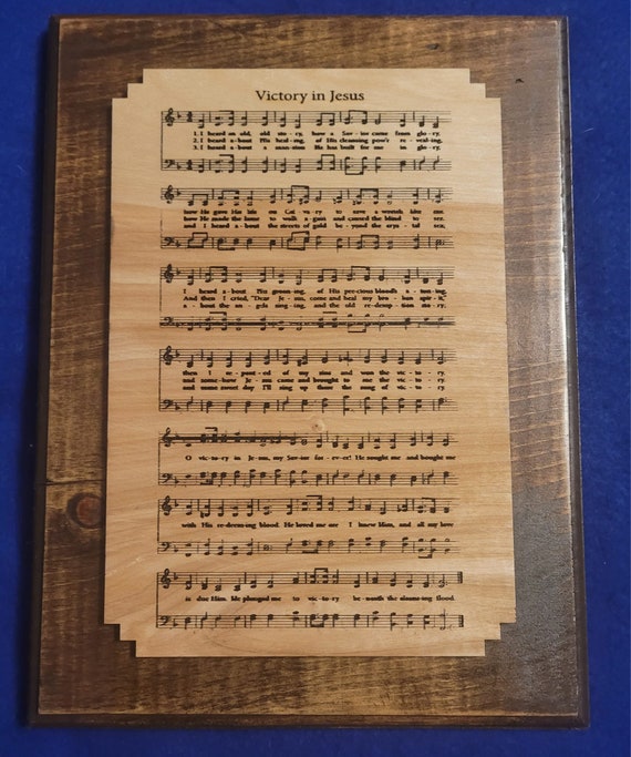 Victory in Jesus Sheet music Plaque
