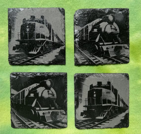 Trains Slate Coaster collection