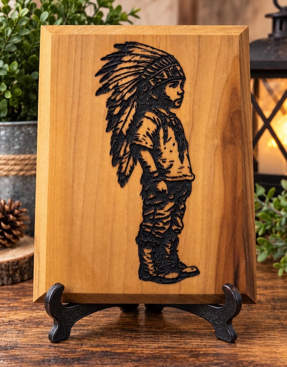 Native American Child plaque