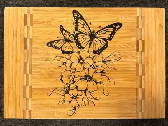 Butterfly themed cutting board