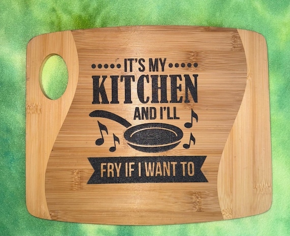 It's My Kitchen themed cutting board