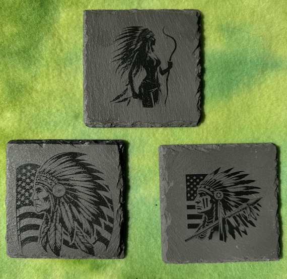 Native American Slate Coaster collection