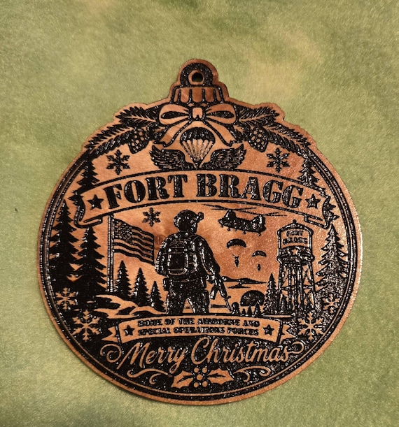 Fort Bragg themed Christmas Ornament