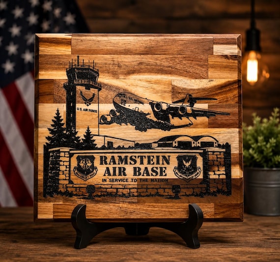Ramstein Air Base Butcher Block Cutting Board – U.S. Air Force Heritage Design