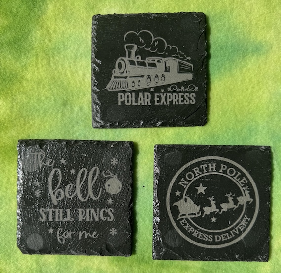 Polar Express Slate Coaster collection