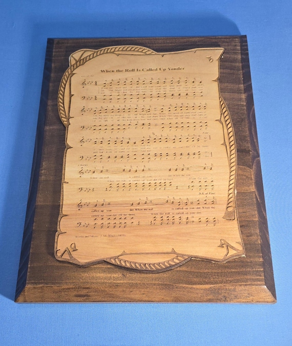 When The Roll Is Called Up Yonder Sheet music Plaque