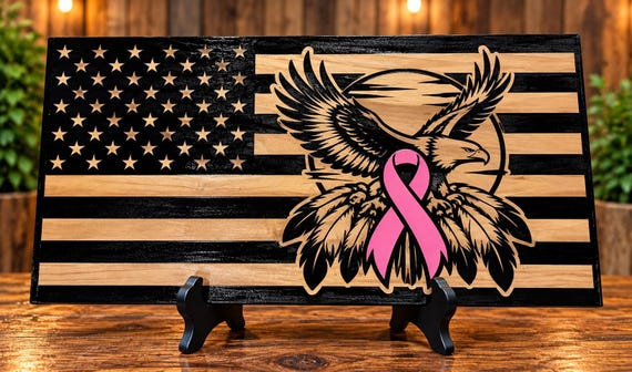Eagle Breast Cancer Awareness Flag