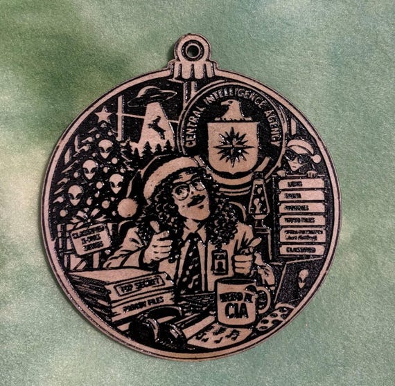CIA Weird Al Christmas Ornament
