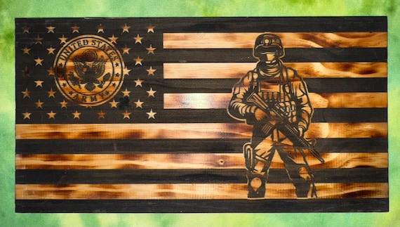 Military Soldier Themed Flag