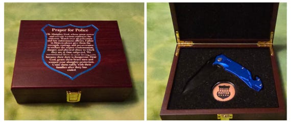Police themed knife Gift Set
