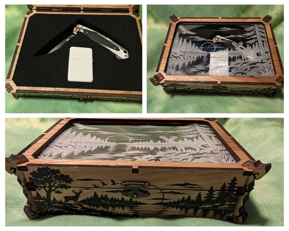 Hunting themed white knife Gift Set