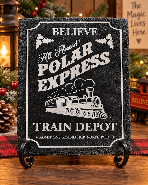 polar express themed slate